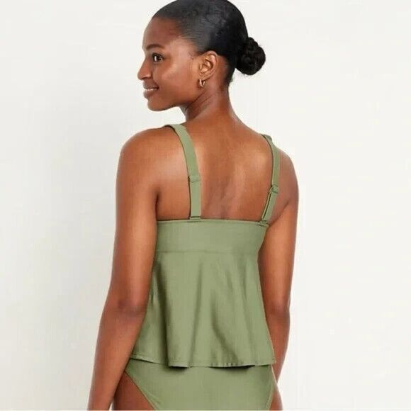 NEW Old Navy V-Neck Swing Tankini Swim Top Green Womens Size S $40 - Picture 2 of 3